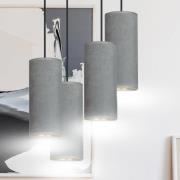 Pendellampe Joni tekstil 4 lyskilder rund grå-guld