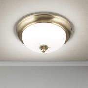 Empire loftlampe, Ø 26,5 cm, messing, mat opalglas