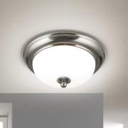 Empire loftlampe, Ø 26,5 cm, mat nikkel, mat opalglas