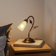 Bordlampe Liliana, 1 lyskilde, sort, rødguld, metal