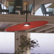 Fabbian LED-hængelampe Acustica, koralrød, 3000K, DALI