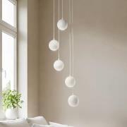 Midway hængelampe, 5 lyskilder, rund, sandfarvet, GU10