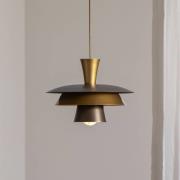 Plato pendellampe, titanium/guldfarvet, Ø 34 cm, stål