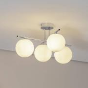 Aurora loftlampe, krom, Ø 50 cm, 4 lyskilder, glas, E14