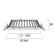 Sylvania LED-downlight Insaver Slim, Ø 22,5 cm, 840, DALI