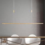 Quitani LED-pendellampe Tolu, længde 119 cm, messing