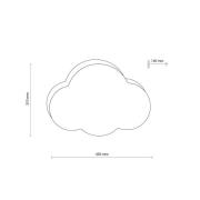Cloud væglampe, beige, 43 cm bred, tekstil, sky, E27
