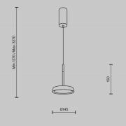 Maytoni LED-hængelampe El, Ø 15,3 cm, guld, aluminium
