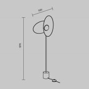 Maytoni Evolution LED-gulvlampe, sort/hvid, højde 158 cm