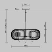 Maytoni LED-hængelampe Levitation, Ø 50 cm, messingfarvet