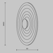 Maytoni LED-væglampe Nami, grøn-beige, Ø 40 cm, aluminium