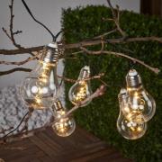LED-lyskæde Glow, klar, varmhvid, 190 cm lang