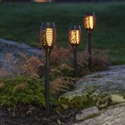LED-solcellelampe Flame Mini i sæt af 3