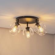 Flow 3 Prem loftlampe, 3 lyskilder, transparent