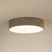 LED-loftlampe Plafond, bouclé grå, Ø 45 cm, dæmpbar