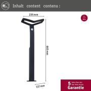Paulmann Smart vejlampe Alara, RGBW antracit IP44