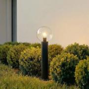 Lindby sokkellampe Dangan, klar, højde 60 cm, glas, metal