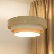 Boho hængelampe, creme/beige, Ø 60 cm, højde 20 cm, jute