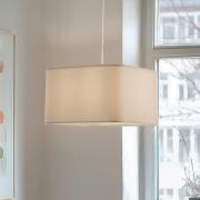 Kwadro hængelampe, beige, 40 x 40 cm, velourstof