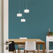 Belinda LED-hængelampe, Ø 40 cm, hvid, 3 lyskilder, glas
