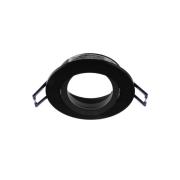 Samsola forsænket loftlampe, sort, Ø 8 cm, metal