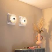 Stilnovo loftlampe Goletta, blank rød/hvid, længde 36 cm