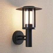 Lindby udendørs LED-væglampe Gregory, mørkegrå, metal, IP44
