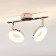 ELC Tioklia LED-loftlampe, krom, 2 lyskilder