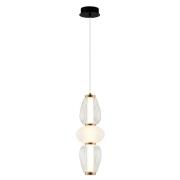 LED-pendellampe Shiny, Ø 16 cm, klar/hvid, glas
