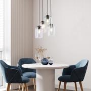 Hængelampe Molly, Ø 38 cm, flerfarvet, metal, glas, 4 lyskilder.