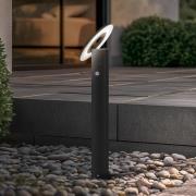 Arcchio LED-gadelampe Tovio, antracit,, Ø 24cm, sensor