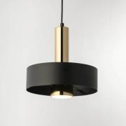 Hængelampe Rif Lux, sort/guld, Ø 25 cm, stål