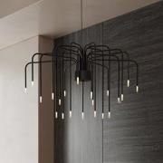 Karman LED-hængelampe BOOM, sort, metal, Ø 90 cm 22-flg.