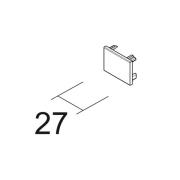 Ivela Endkappe SQUARE 48 V skinne, sort, plast