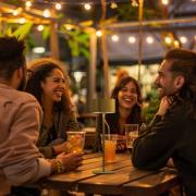 Calex LED-bordlampe med batteri Serino, grøn, aluminium, 2.700 K