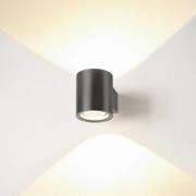 SLV LED-væglampe Oculus, bronzefarvet Ø 9 cm, dæmpbar til varmt lys