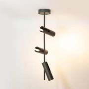 Loftspot Leda 3, olivengrøn, 3 lyskilder, stål, højde 76 cm
