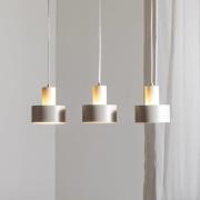 Hængelampe Rif 3, taupe, 3 lyskilder, lineær, stål