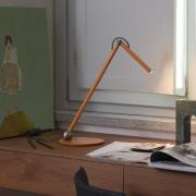 Oluce LED-bordlampe Calamaio, sennepsgul, metal, højde 37 cm