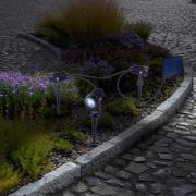 LED-spot med jordspyd SPOTI, sort, 3-sæt, IP44