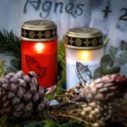 STERNTALER LED-gravlys, hvid, højde 12 cm, IP44, batteri