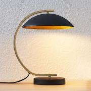Metalbordlampe Adriana, sort/guld