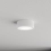 Cleo 200 loftlampe, hvid, sensor, IP54, Ø 20 cm, metal