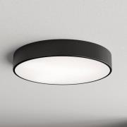 Cleo 500 loftlampe, sort, sensor, IP54, Ø 50 cm, metal