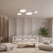 Cleo 200 loftlampe, hvid, sensor, IP20, Ø 20 cm, E27