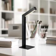 LED-bordlampe med batteri Skip, sort, MDF, højde 37,5 cm