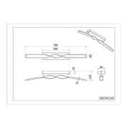 LED-loftlampe Ginko, hvid mat, metal, længde 79 cm