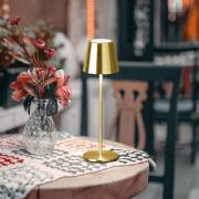 LED-bordlampe med batteri Viletto, messingfarvet, IP54