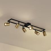 Lindby loftspot Bravius, messing, 6 lyskilder, jern