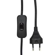 PR Home Bordlampe Solo, sort/hvid, højde 55 cm, stof